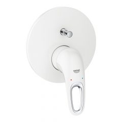   GROHE Eurostyle egykaros 2 funkciós váltós falsík mögötti vezérlő, lyukas fogantyús, fehér (SMARTBOX - 35 600 000-hoz)