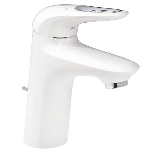 GROHE Eurostyle egykaros mosdó 1/2″ S-es méret, húzórudas leeresztővel, lyukas fogantyús, fehér